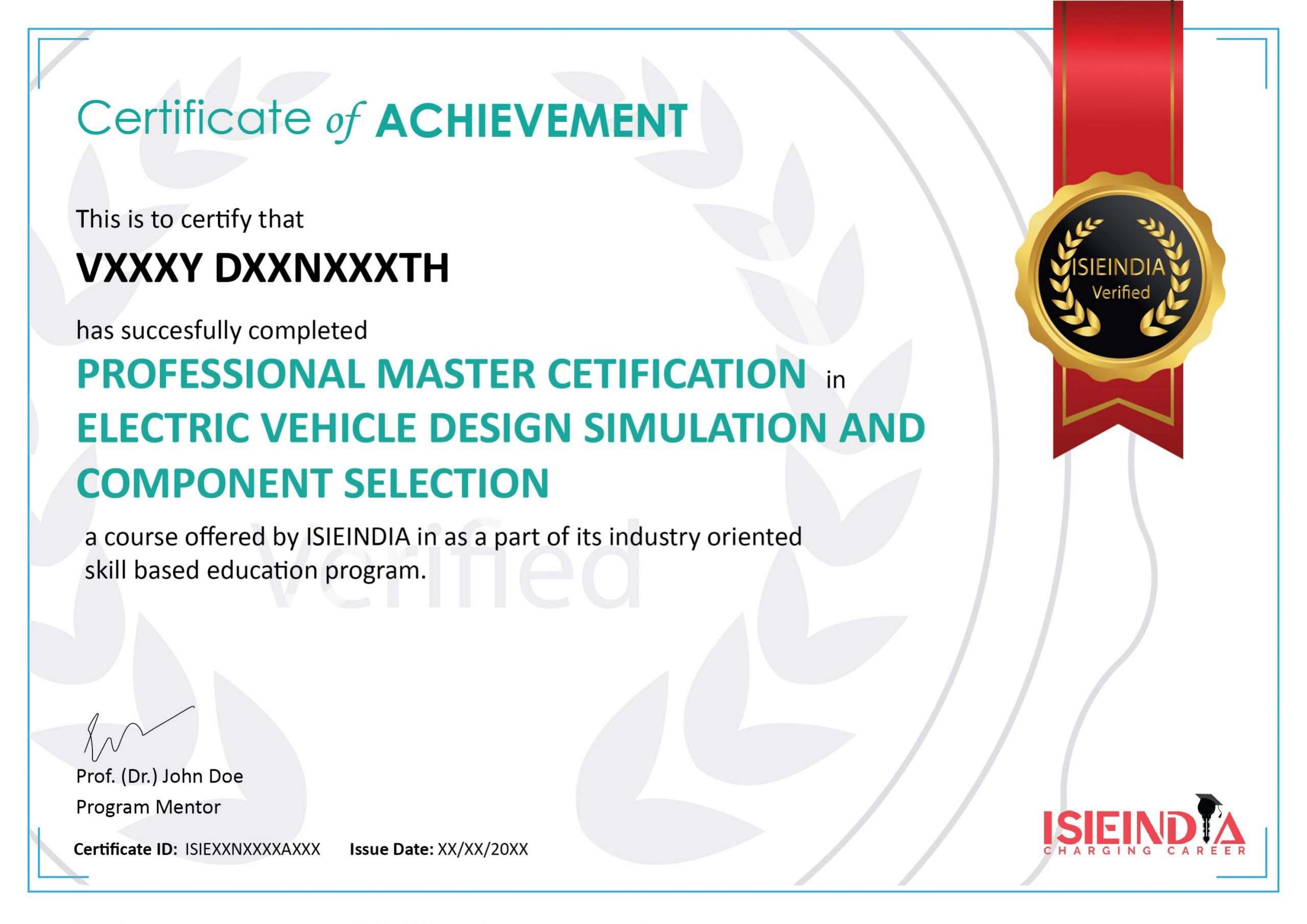 Professional Master Cetification in Electric Vehicle Design Simulation and Component Selection-12