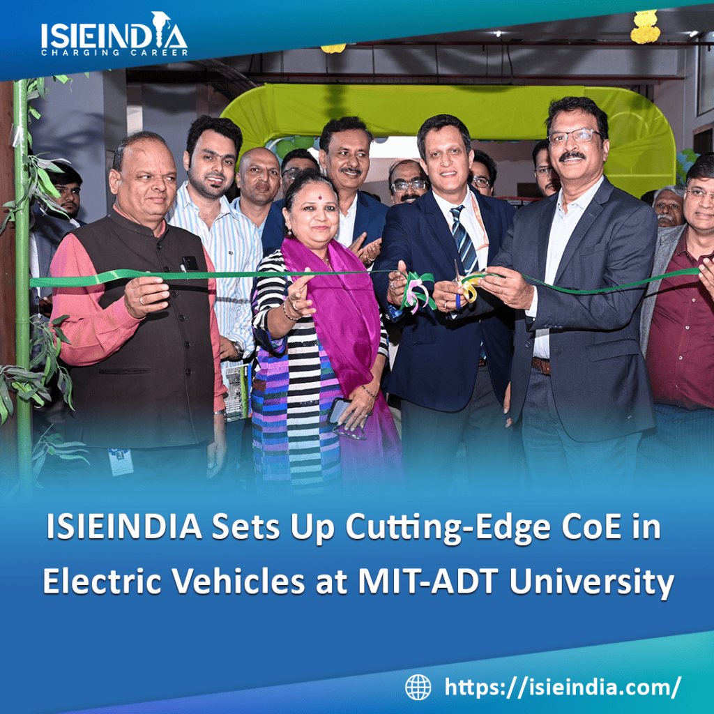 ISIEINDIA, with MIT-ADT University, Pune, has launched a Centre of Excellence. The goal is to equip students with practical training in Electric Vehicles, AI, IoT, and Renewable Energy. This initiative also seeks to promote collaboration between industry, academia, and government, to build a future-oriented India.