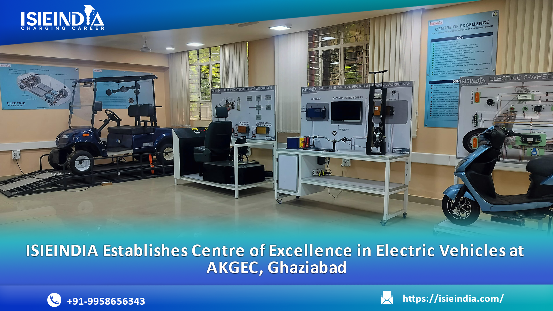 AKGEC COE LAB ISIEINDIA Establishes Centre of Excellence in Electric Vehicles at AKGEC, Ghaziabad