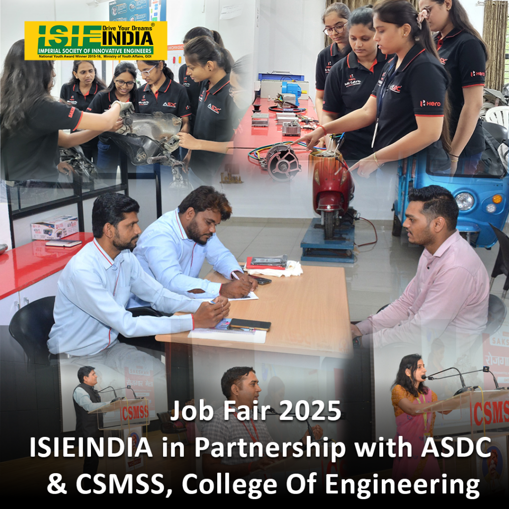Job fair isieindia 2025 in partnership with ASDC & CSMSS, COllege of Engineering