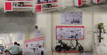 “ISIEINDIA setting up a modern EV Lab at RKDF University, Bhopal, providing students with practical training on electric vehicles, batteries, and charging systems