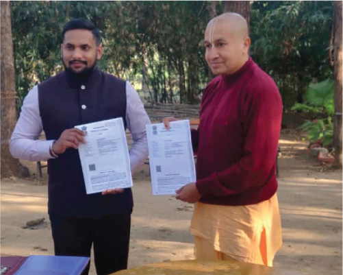 MoU signed with Goverdhan Eco Village to establish state of art EV Lab