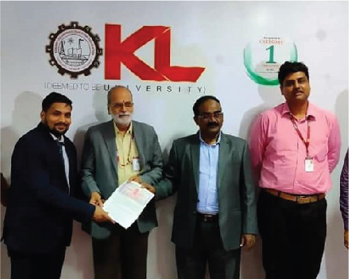 MoU signed with KL University to run Certification Program in Electric Vehicle Technology