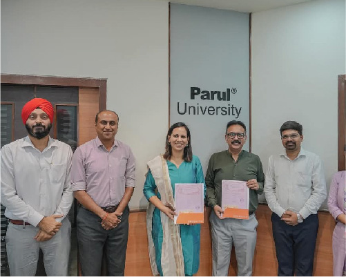MoU signed with Parul University to establish state of art EV Lab and to run B.Tech Specilization in EV