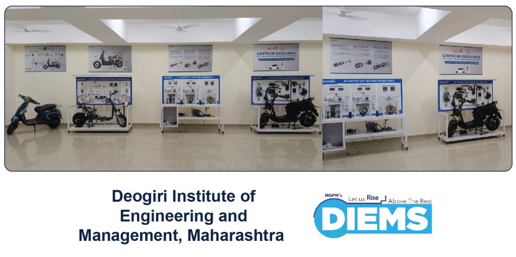 Deogiri Institute of Engineering and Management Studies, Aurangabad An advanced EV Lab established by ISIEINDIA