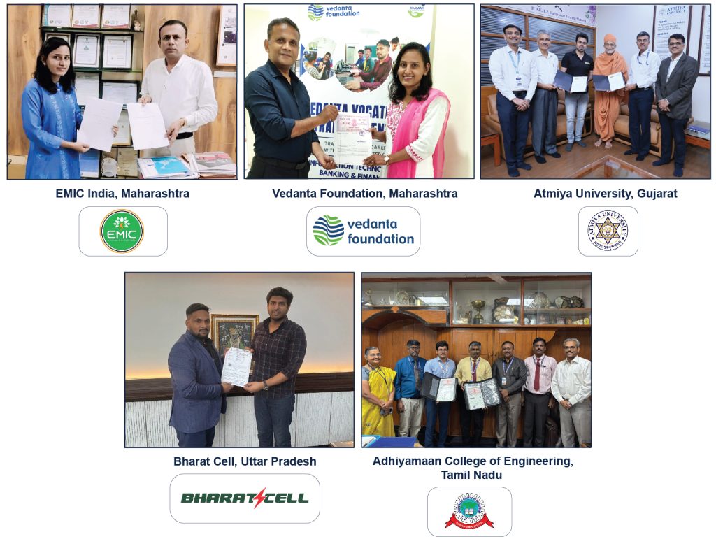 ISIEINDIA MoUs Signed with EMIC India, Vedanta Foundation, Atmiya University, Adhiyamaan College of Engineering & Bharatcell These collaborations open new avenues for research, training, and student career growth, bridging academia and industry in EV innovation.