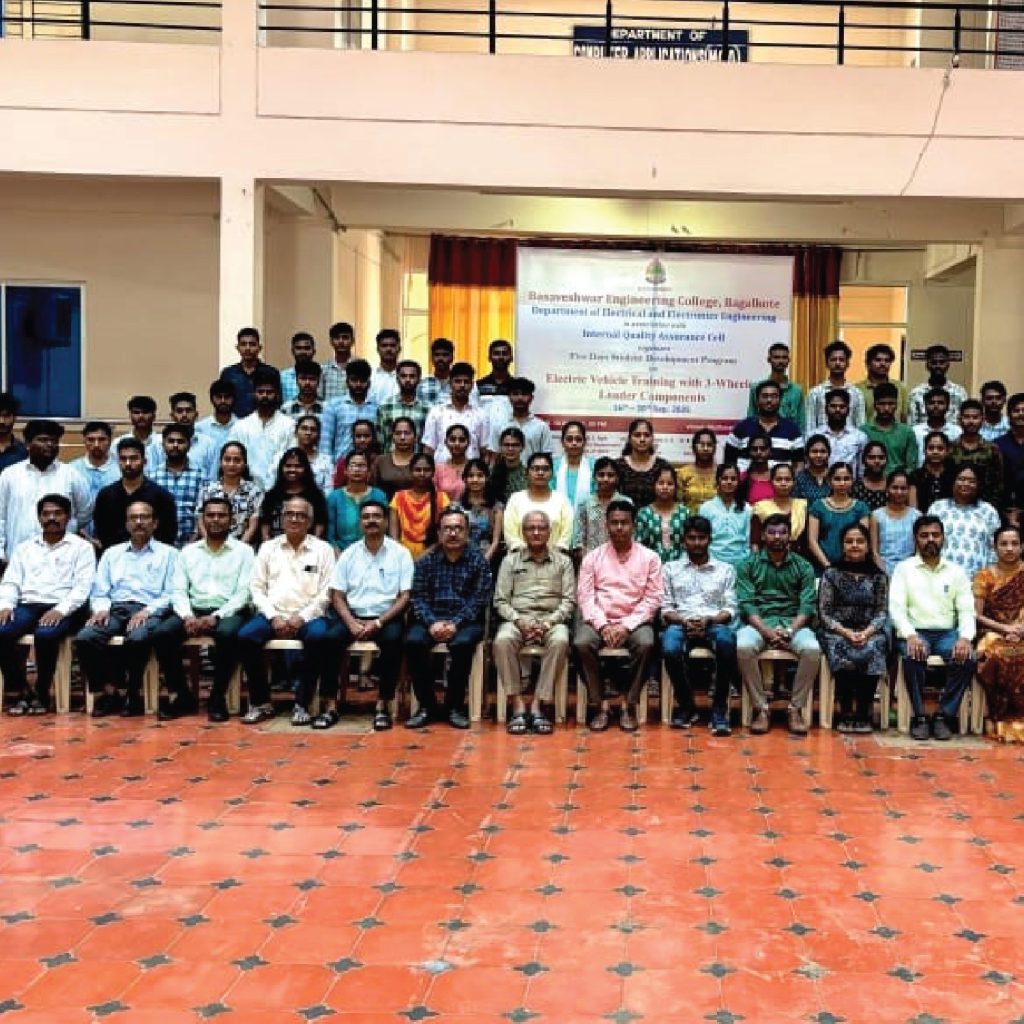 EV Workshop Commences at Basaveshwar Engineering College, Bagalkote — Empowering Students for India’s Electric Mobility Future