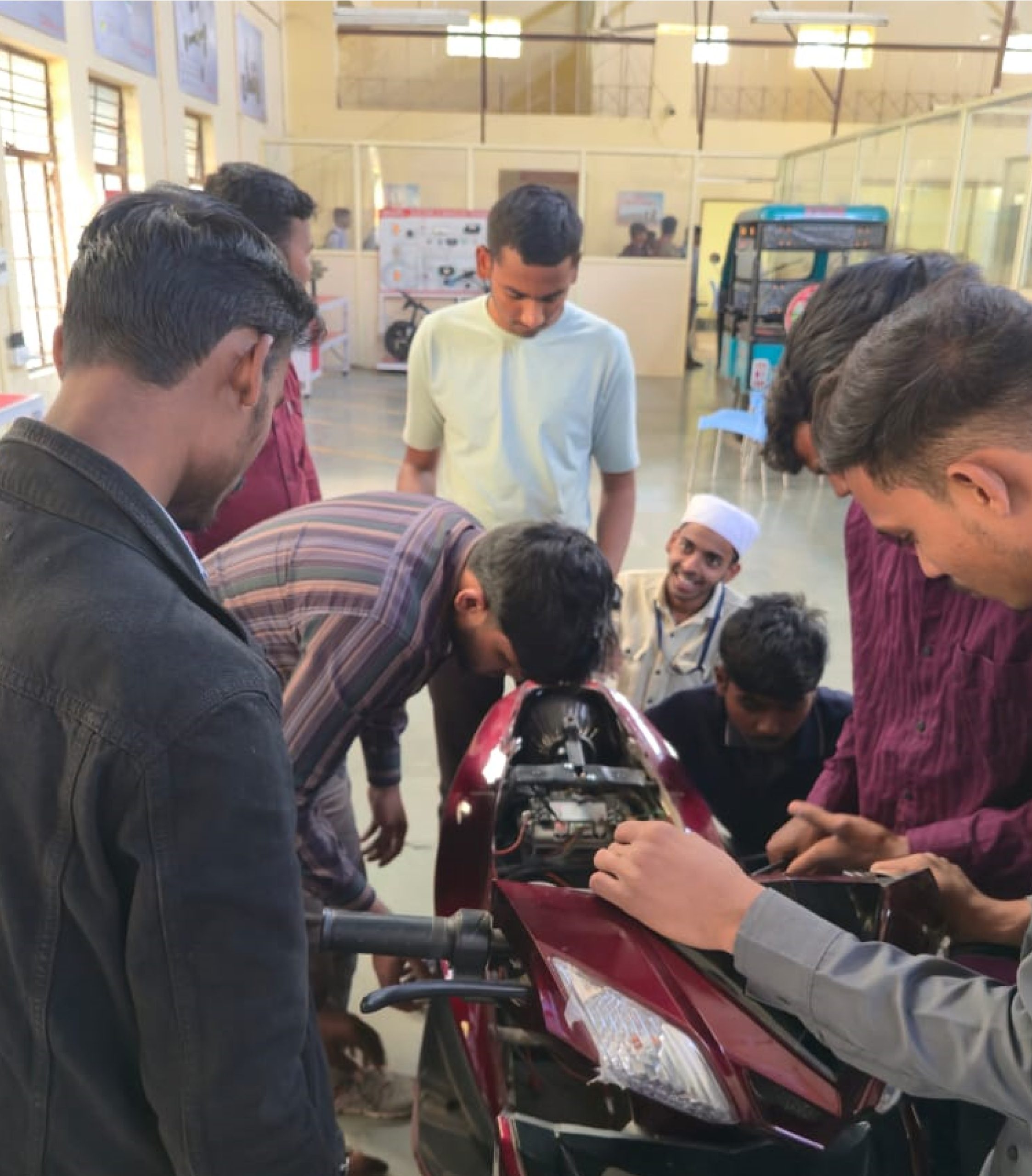 Students undergoing Bosch Automotive Skill Development Program